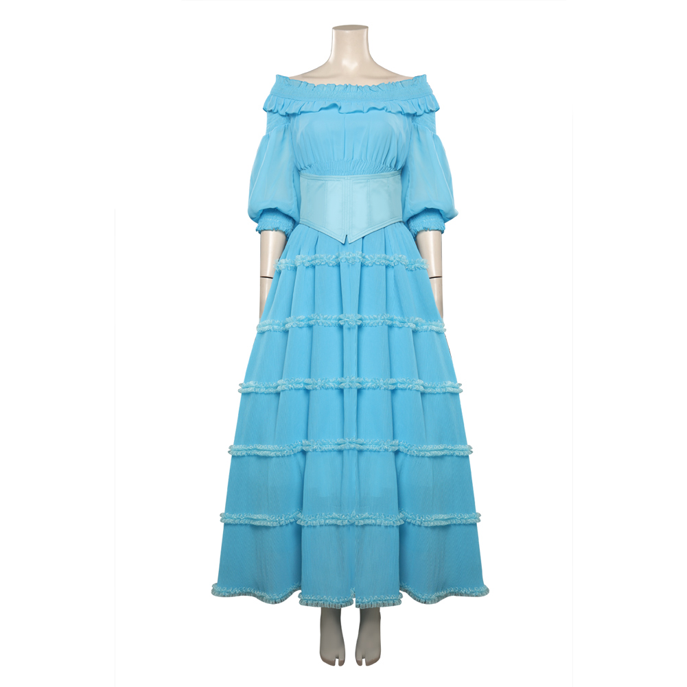 Movie The Little Mermaid Ariel Blue Dress Outfits Halloween Carnival Suit Cosplay Costume