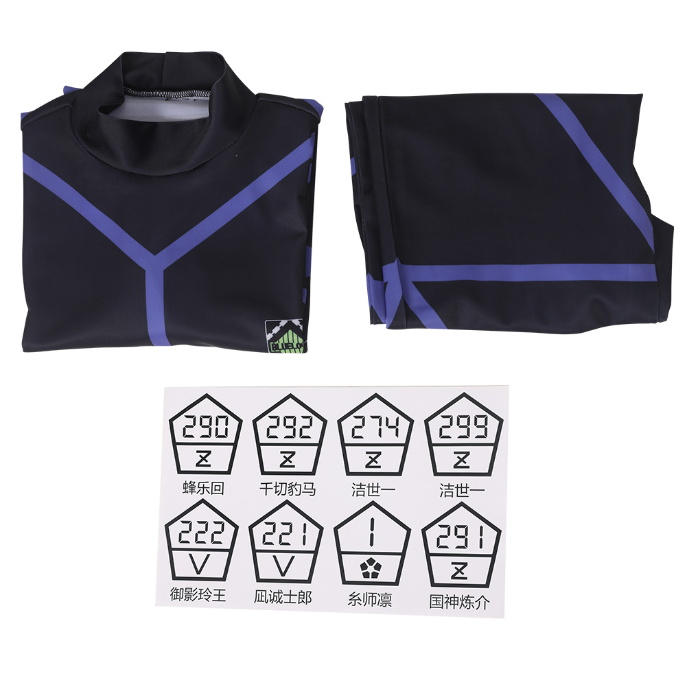 Anime Blue Lock Training Uniform Cosplay Costume Sportswear Outfits Halloween Carnival Suit