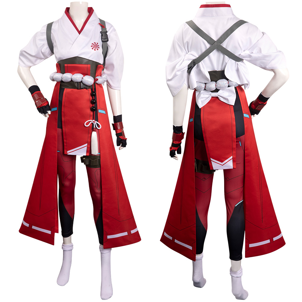 Game Overwatch 2 OW Kiriko Cosplay Costume Outfits Halloween Carnival 