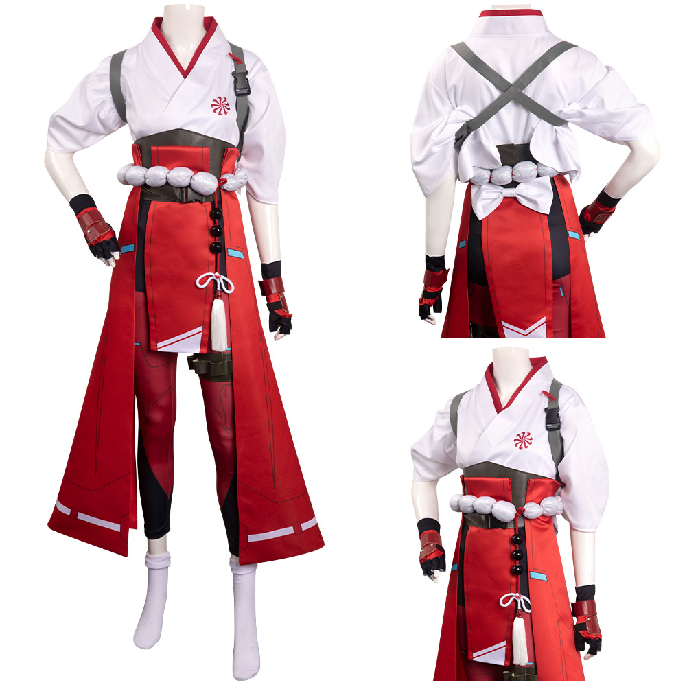 Game Overwatch 2 OW Kiriko Cosplay Costume Outfits Halloween Carnival 