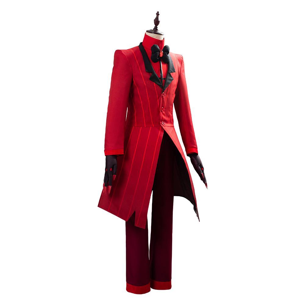 Hazbin Hotel ALASTOR Outfits Red Uniform Halloween Carnival Cosplay Costume