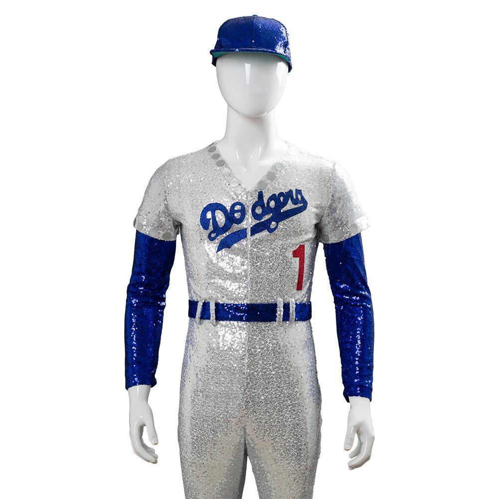 Movie Rocketman Elton John Dodgers Baseball Uniform Cosplay Costume Halloween Suit