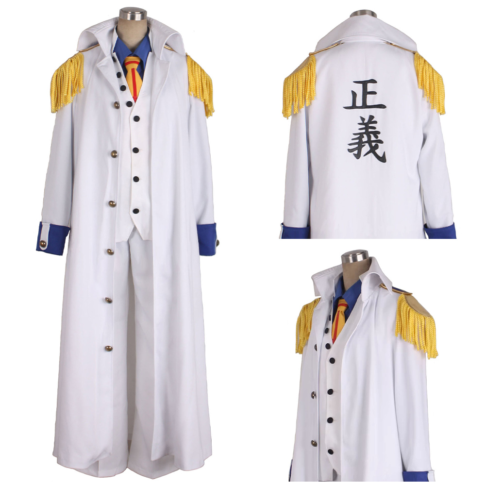Anime One Piece Kuzan/Aokiji Cosplay Costume Outfits Halloween Carnival Party Disguise Suit