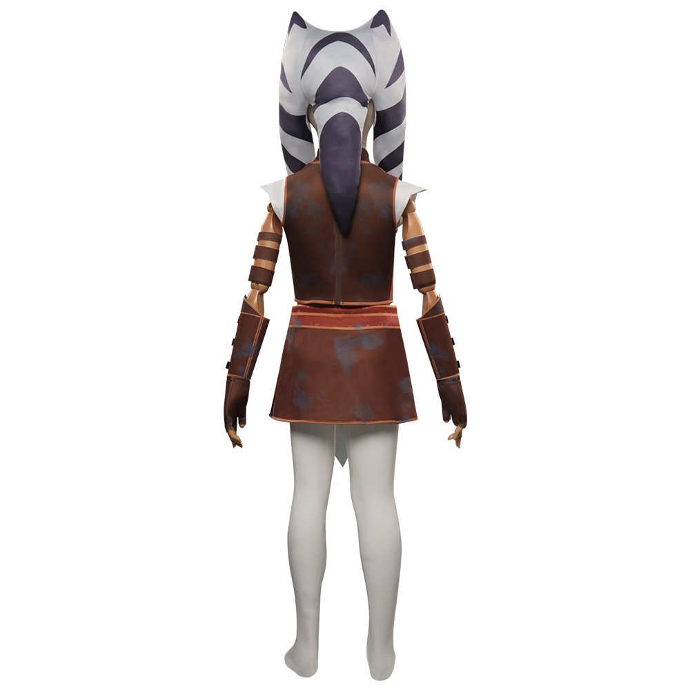 Movie Star Wars Tales of the Jedi Ahsoka Tano Kids Cosplay Costume Outfits Halloween Carnival Suit