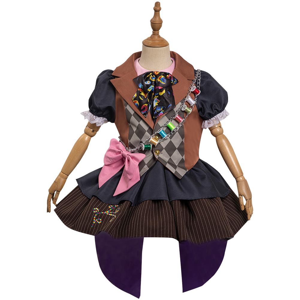 Movie Alice in Wonderland Mad Hatter Kids Cosplay Costume Outfits Halloween Carnival Suit