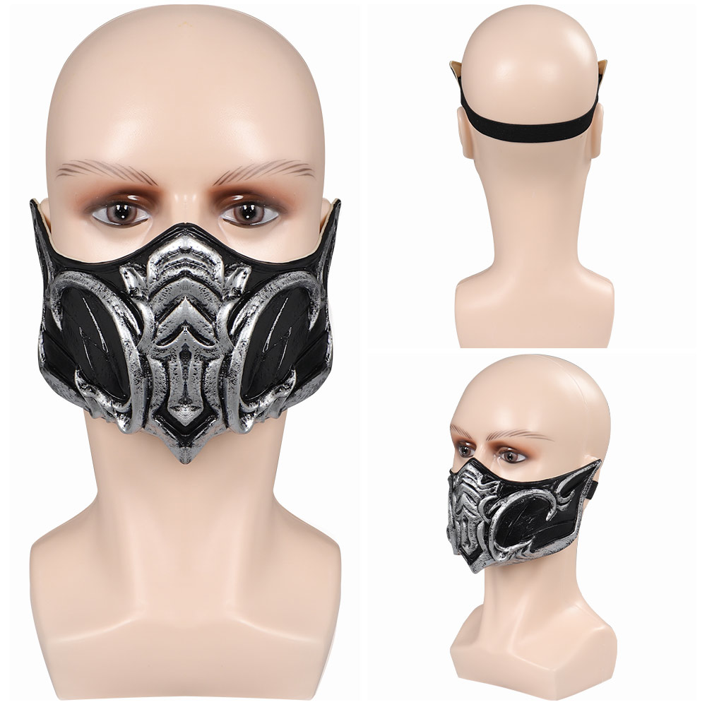 Game Mortal Kombat Sub-Zero Mask Cosplay Latex Masks Helmet Halloween Costume Props