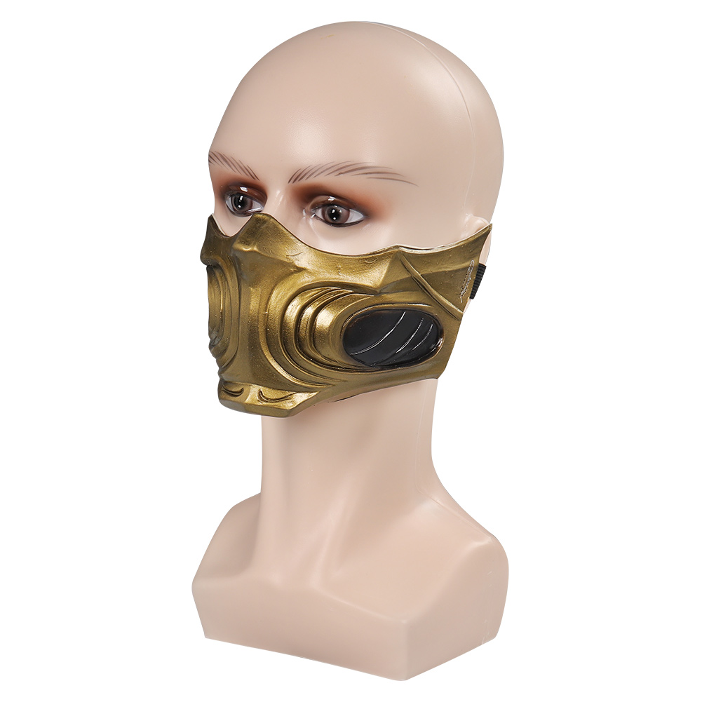 Game Mortal Kombat Scorpion Mask Cosplay Latex Masks Helmet Halloween Costume Props
