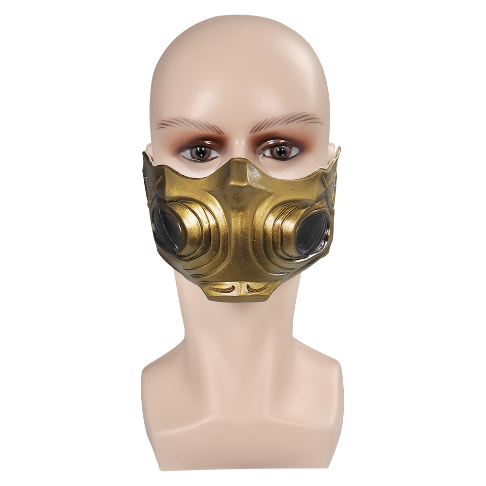 Game Mortal Kombat Scorpion Mask Cosplay Latex Masks Helmet Halloween Costume Props