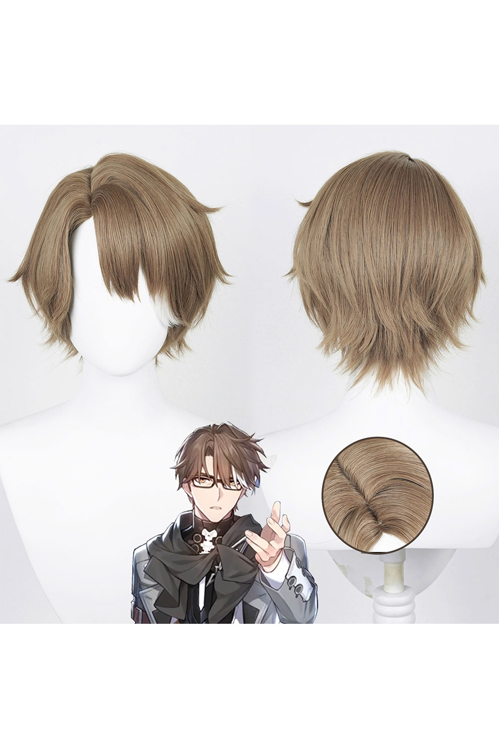  Honkai: Star Rail Welt Cosplay Wig Heat Resistant Synthetic Hair Halloween Party Props