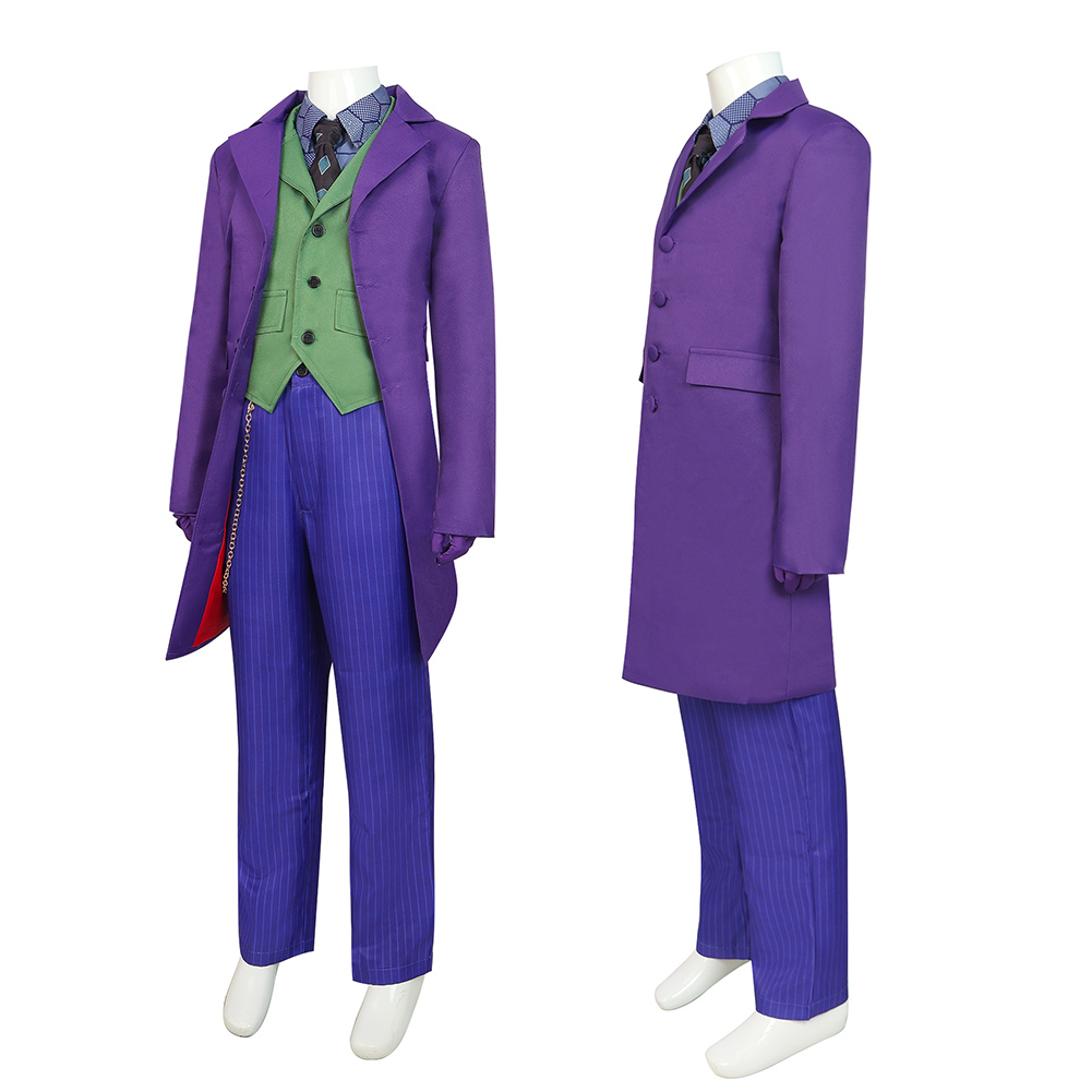  The Dark Knight Joker Outfits Halloween Carnival Suit Kids Boys Cosplay Costume