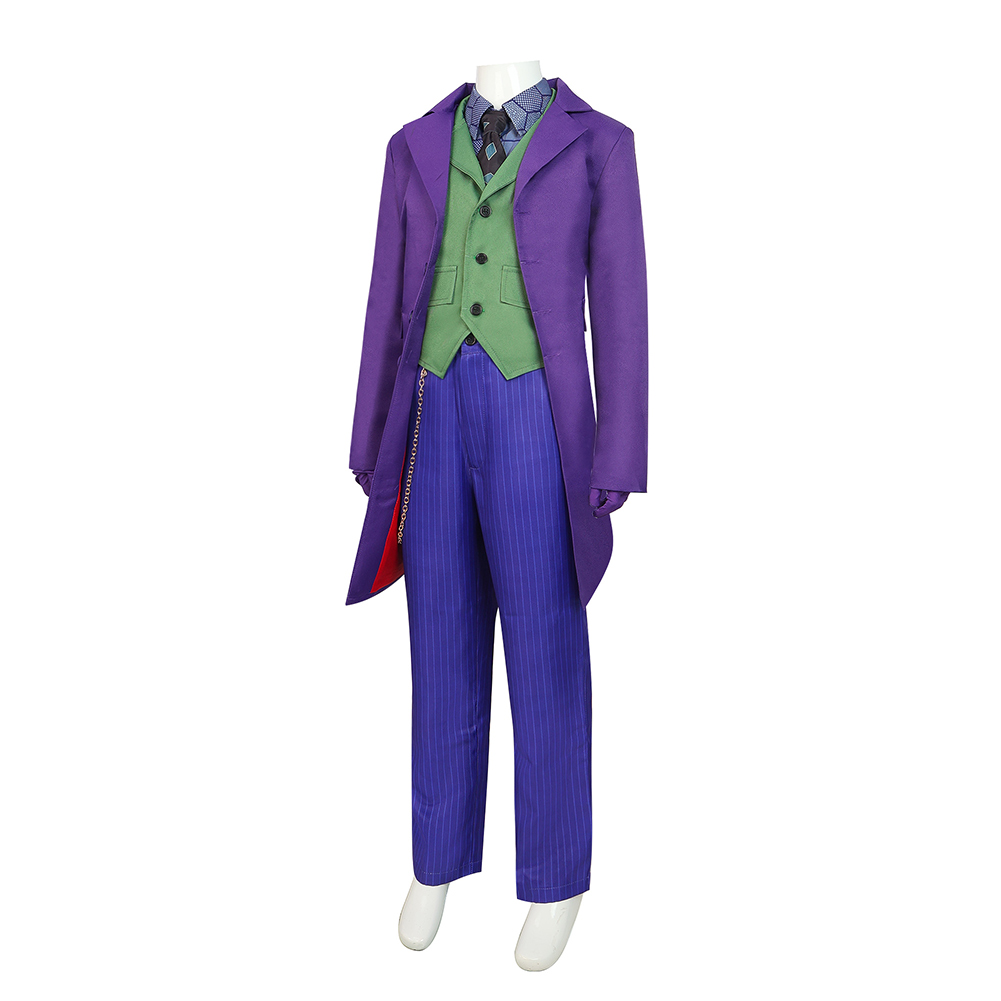  The Dark Knight Joker Outfits Halloween Carnival Suit Kids Boys Cosplay Costume