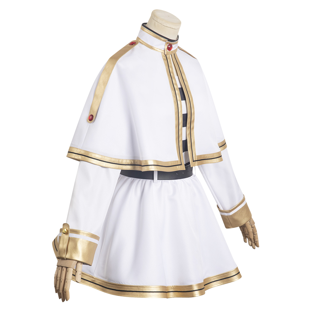 Anime Sōsō no Furīren Furīren White Outfits Halloween Carnival Suit Cosplay Costume