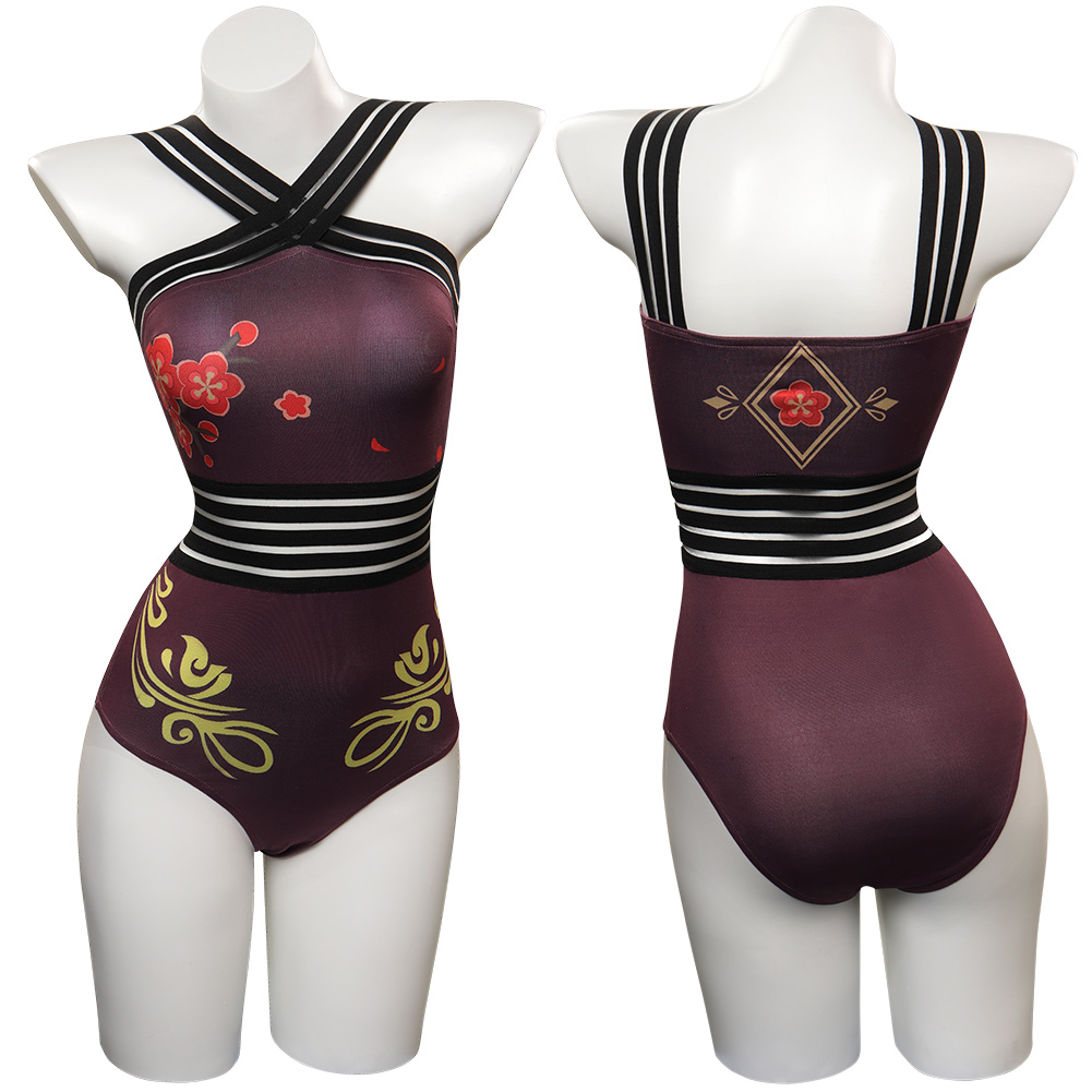 Game Genshin Impact HUTAO Original Design Cosplay Costume Swimsuit One Piece Swimwear UUstyle®