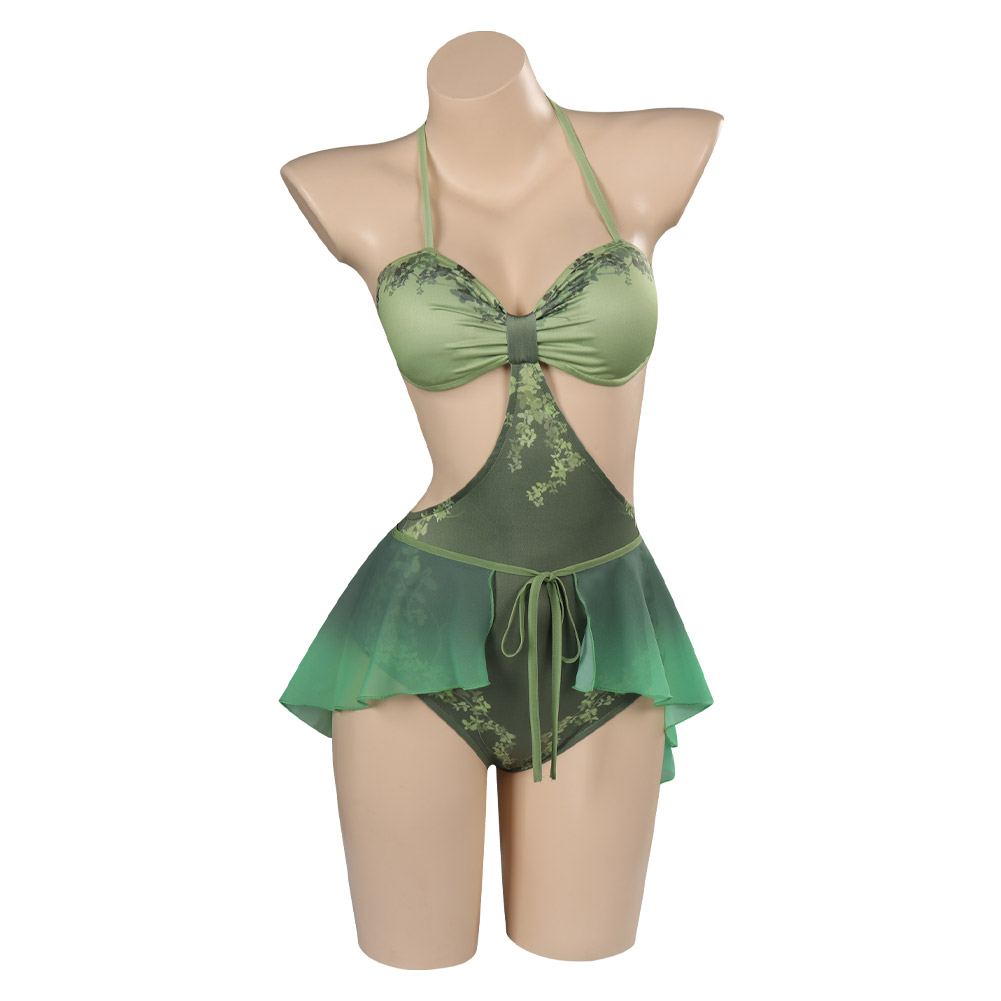 DC Poison Ivy Cosplay Costume Swimsuit Halloween Carnival Party Suit