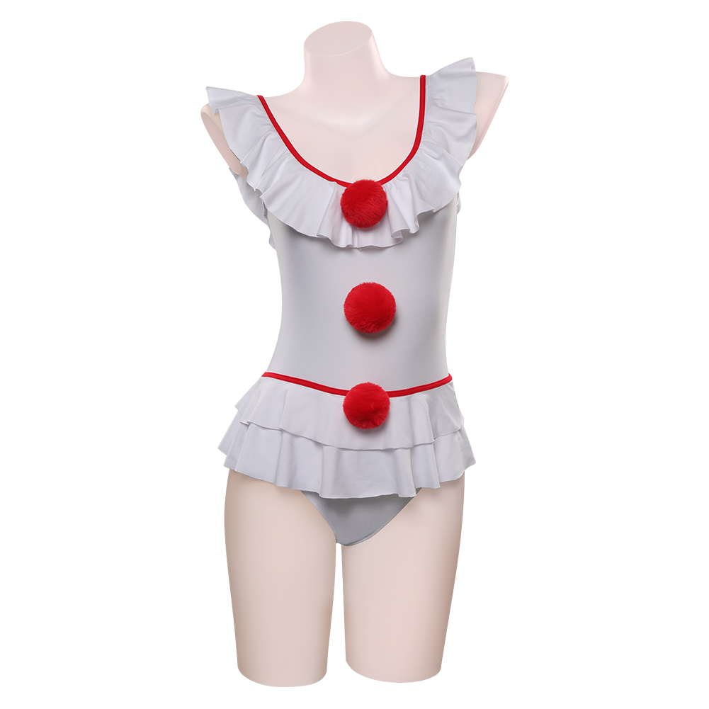 Movie It Pennywise Cosplay Costume Sexy Bodysuit Outfits Halloween Carnival Suit