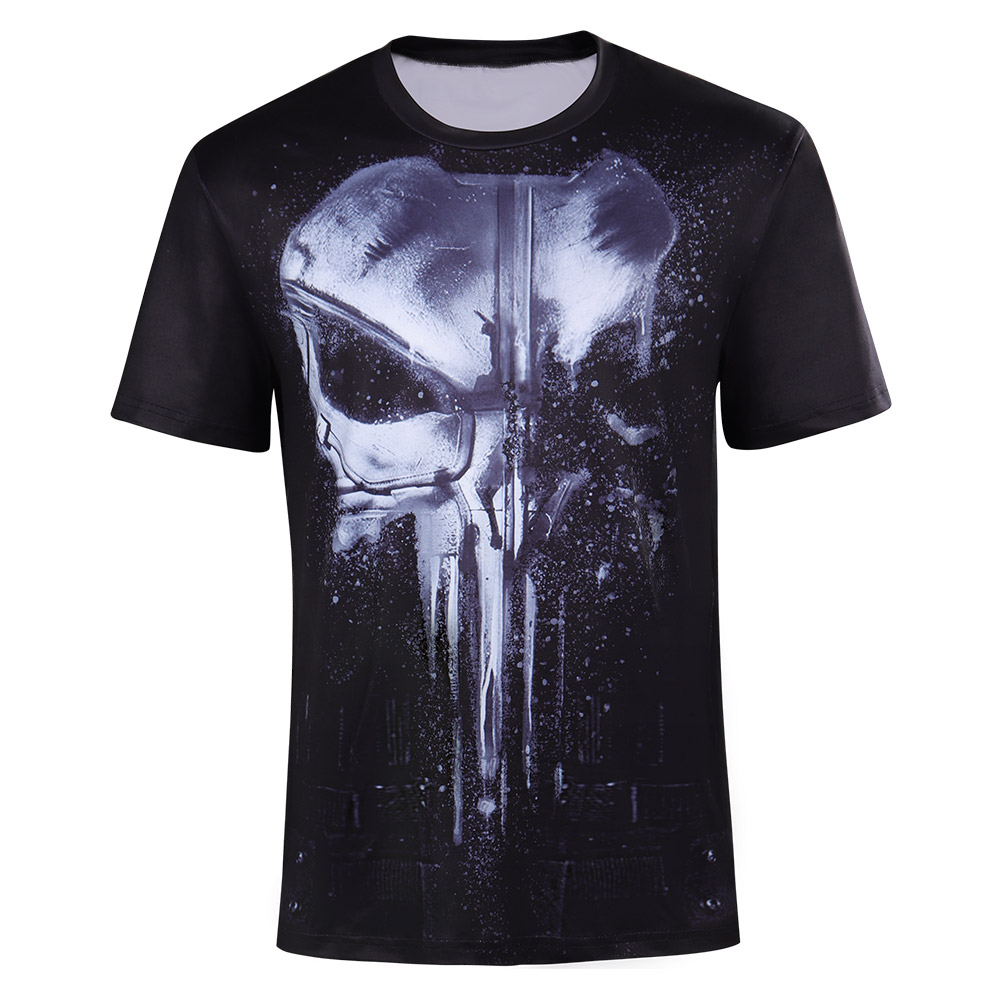 TV Daredevil Punisher Frank Castle Cosplay Costume T-Shirt Outfits Halloween Carnival Party Suit