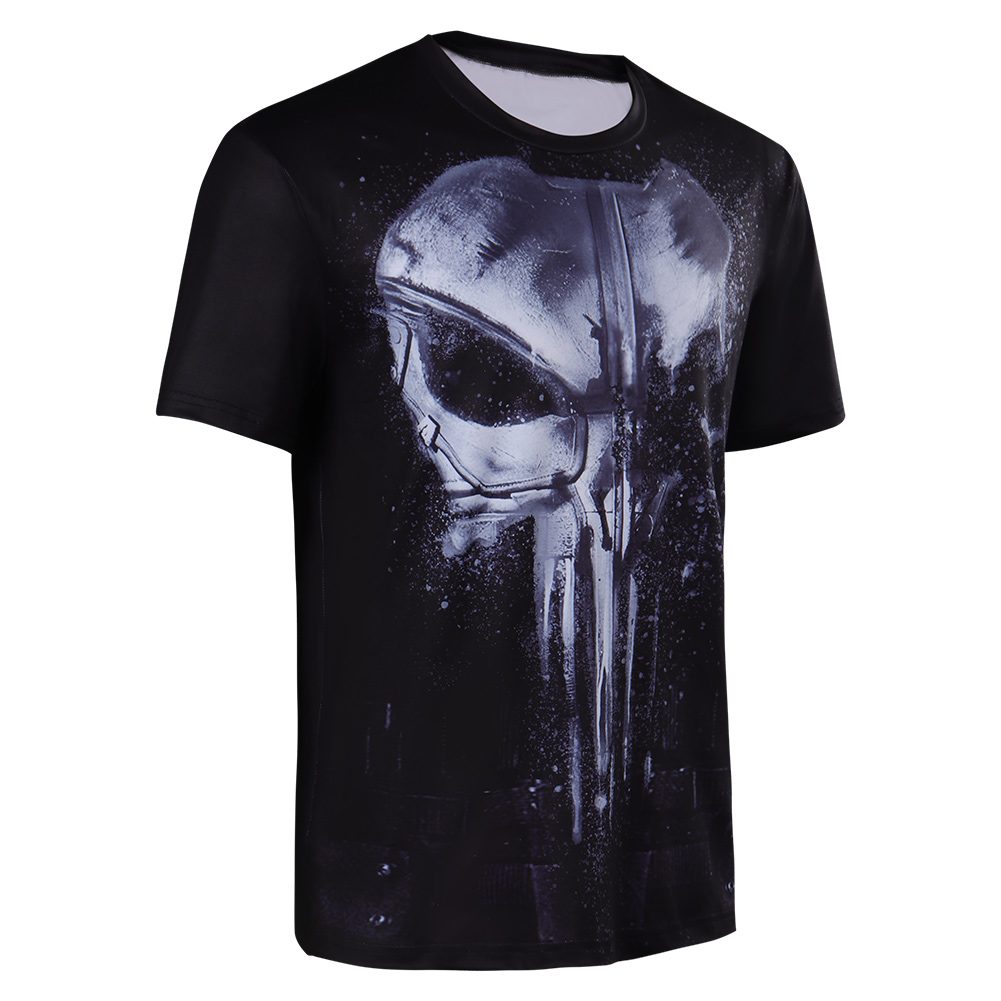 TV Daredevil Punisher Frank Castle Cosplay Costume T-Shirt Outfits Halloween Carnival Party Suit