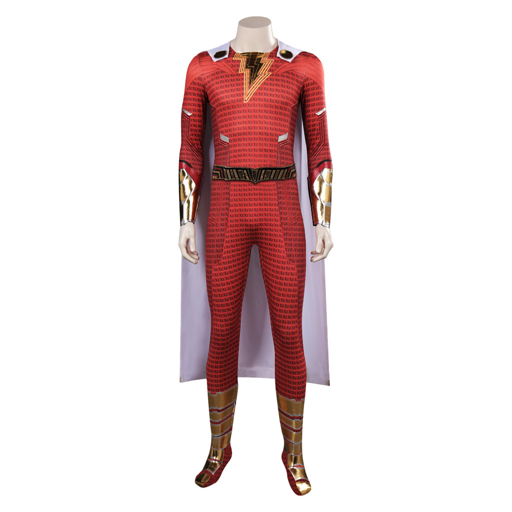 Movie Shazam! Fury Of The Gods Shazam Cosplay Costume Outfits Halloween Carnival Suit