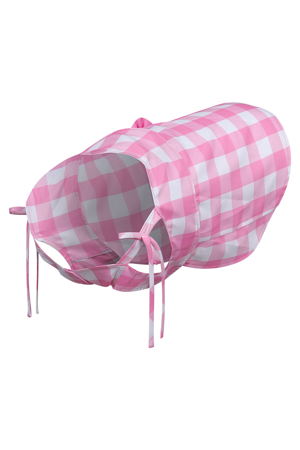 Pet Dog Pink Plaid Clothes Cosplay Costume Outfits Halloween Carnival Suit