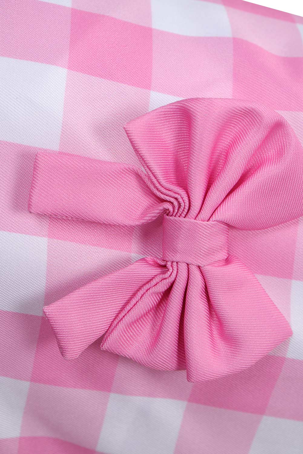 Pet Dog Pink Plaid Clothes Cosplay Costume Outfits Halloween Carnival Suit