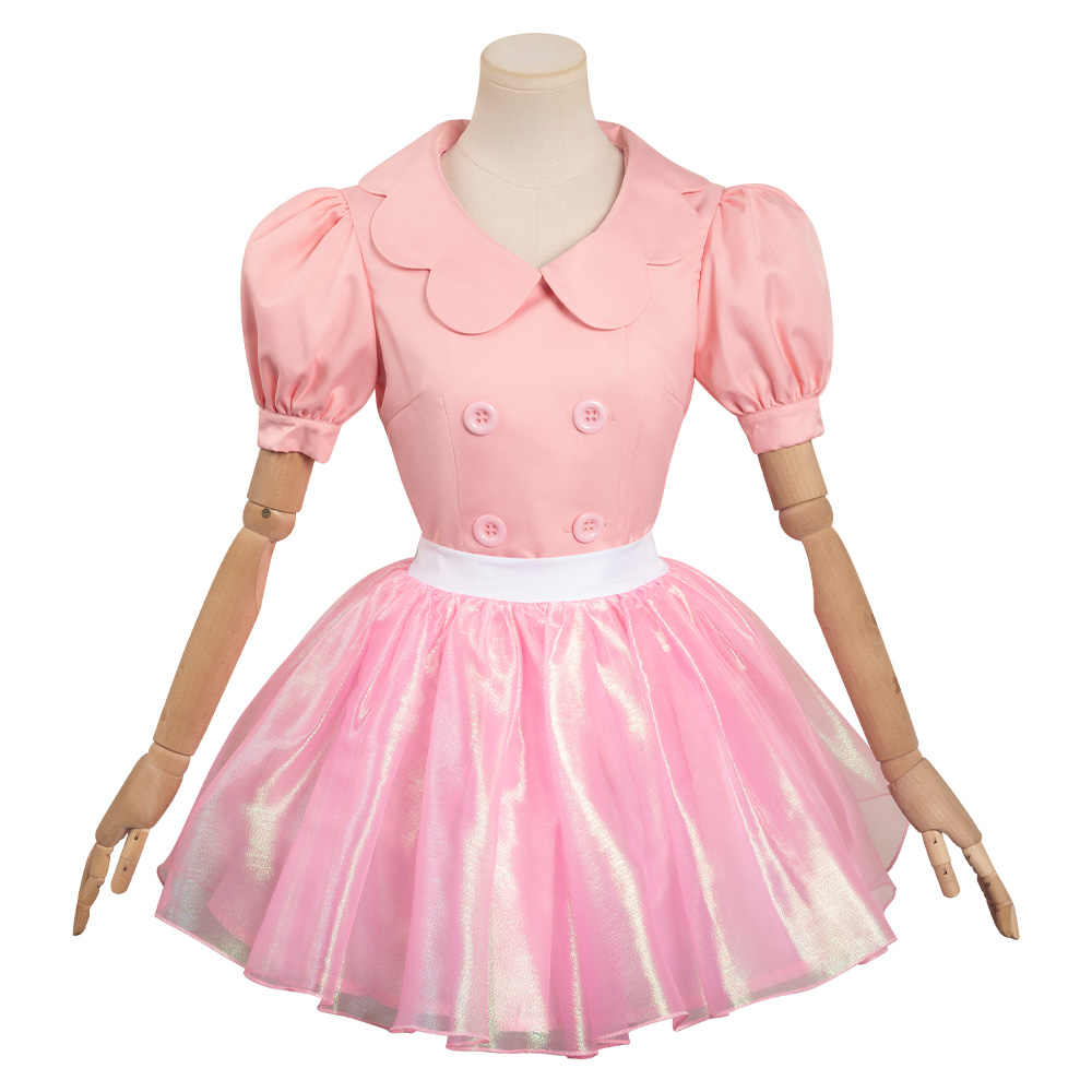 Movie 2023 Barbie Barbie Pink Yarn Skirt Set Halloween Carnival Suit Cosplay Costume
