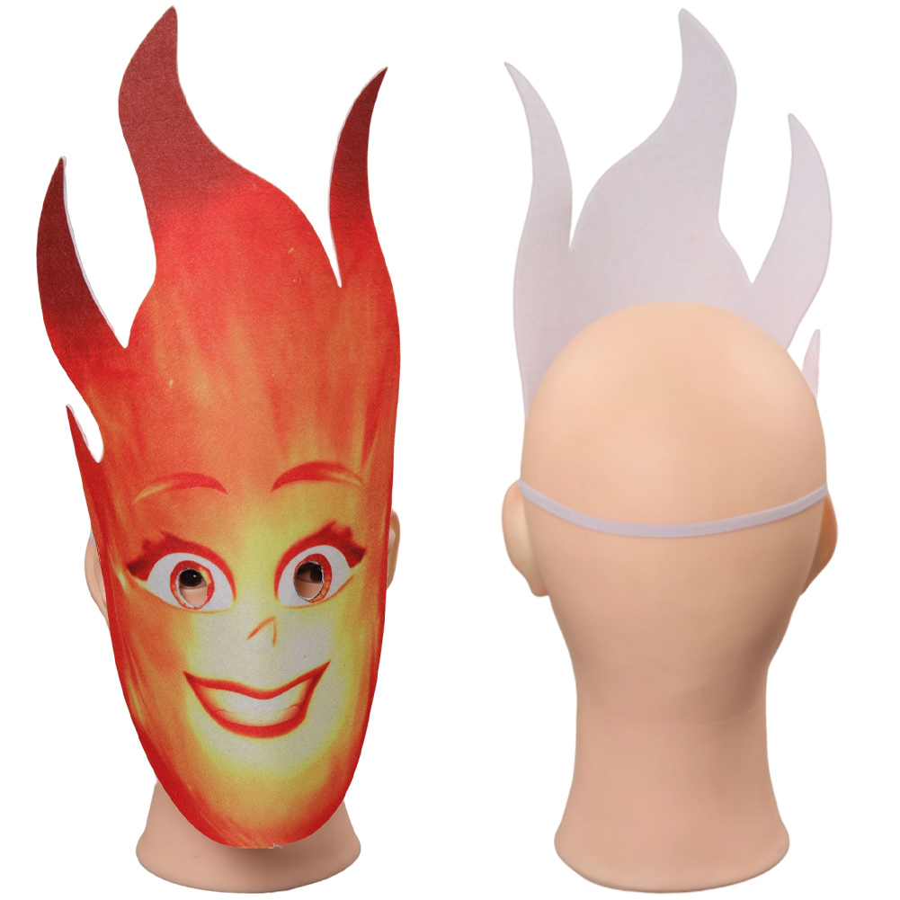 Movie Elemental Ember Mask Cosplay Latex Masks Helmet Halloween Party Costume Props