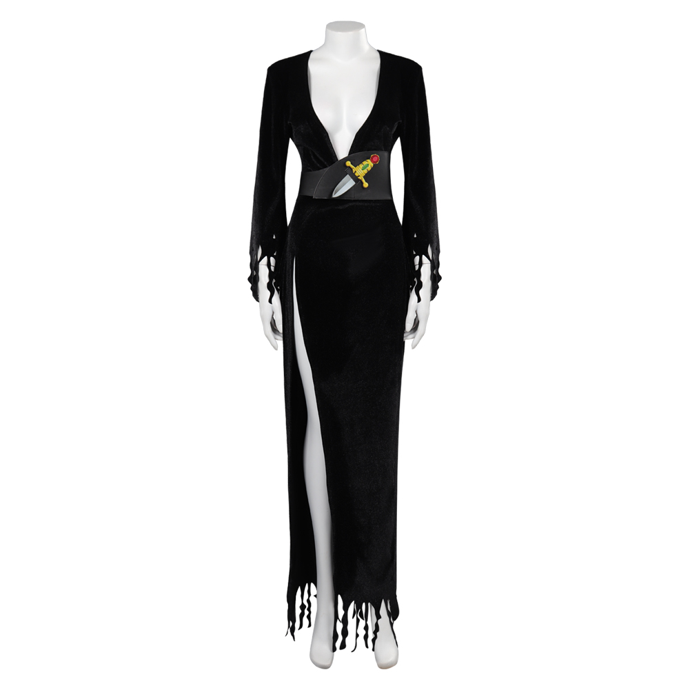Game Elvira: Mistress of the Dark Elvira Cosplay Dress Outfits Halloween Carnival Suit Cosplay Costume