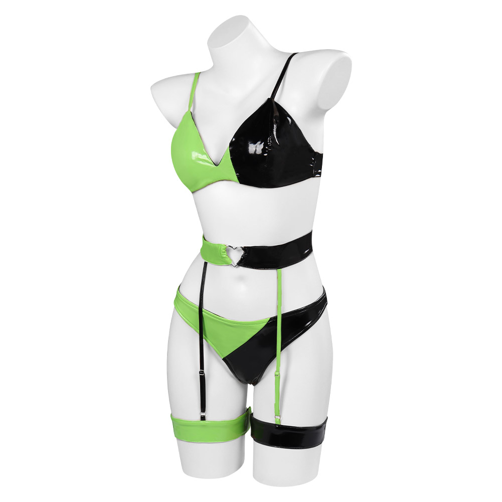 TV Kim Possible Shego Lingerie Outfits Halloween Carnival Suit Cosplay Costume