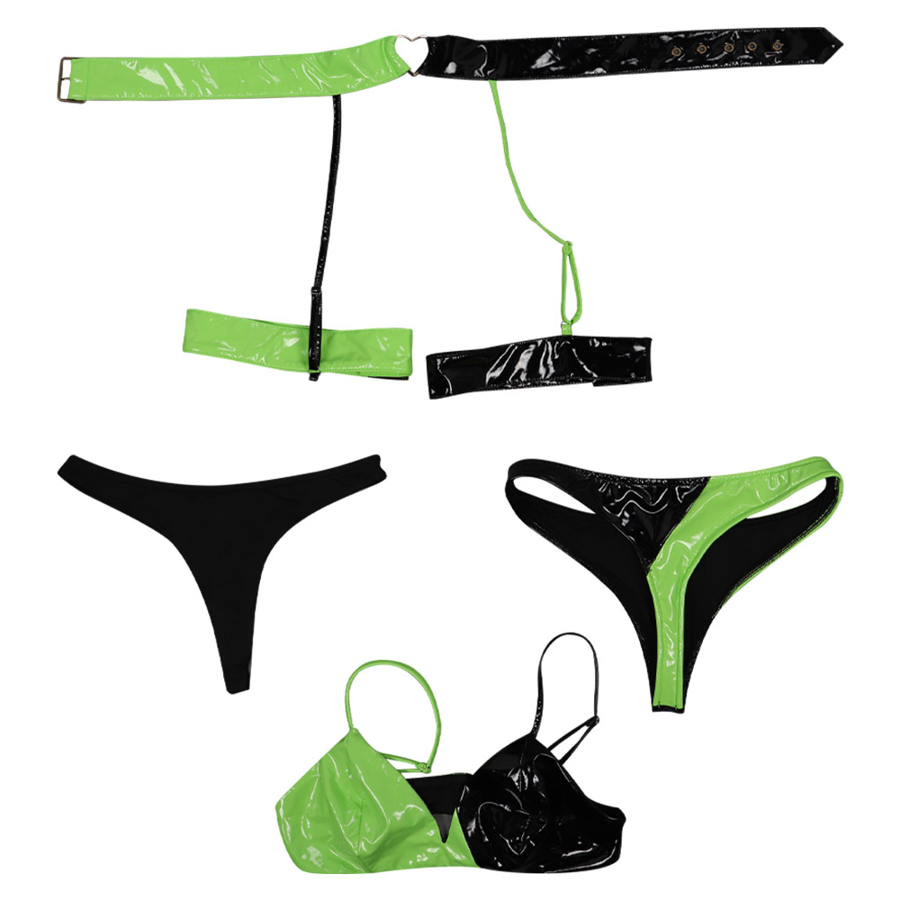 TV Kim Possible Shego Lingerie Outfits Halloween Carnival Suit Cosplay Costume