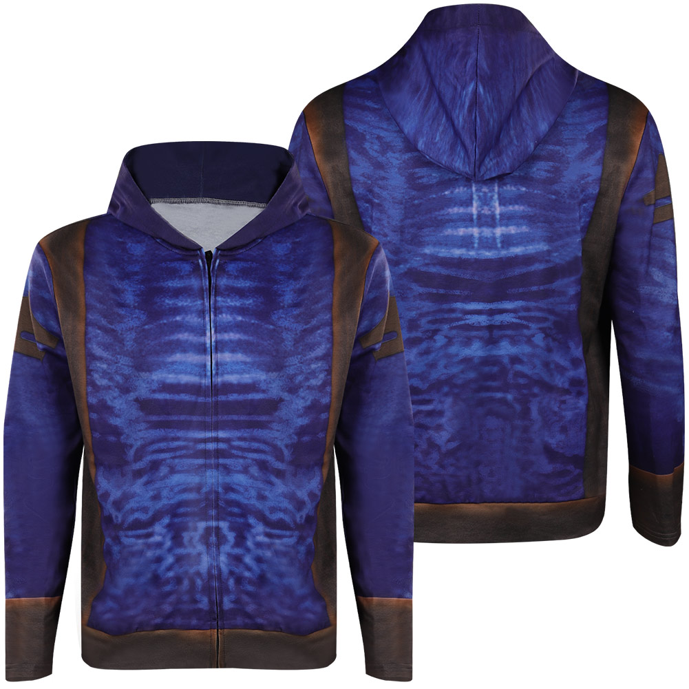 Movie Guardians of the Galaxy Vol.3 Drax Cosplay Printed Hoodie Halloween Carnival Party Disguise Suit