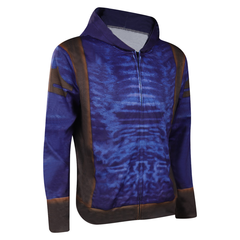 Movie Guardians of the Galaxy Vol.3 Drax Cosplay Printed Hoodie Halloween Carnival Party Disguise Suit