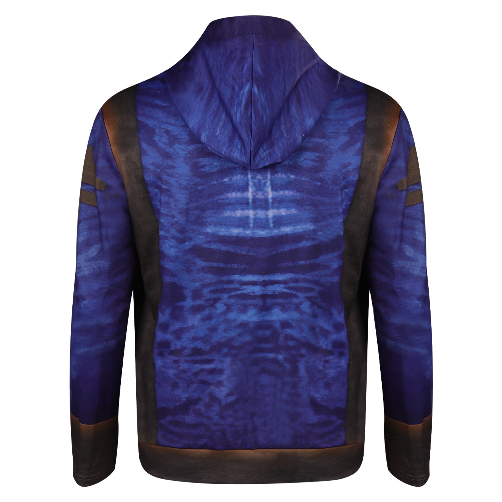 Movie Guardians of the Galaxy Vol.3 Drax Cosplay Printed Hoodie Halloween Carnival Party Disguise Suit