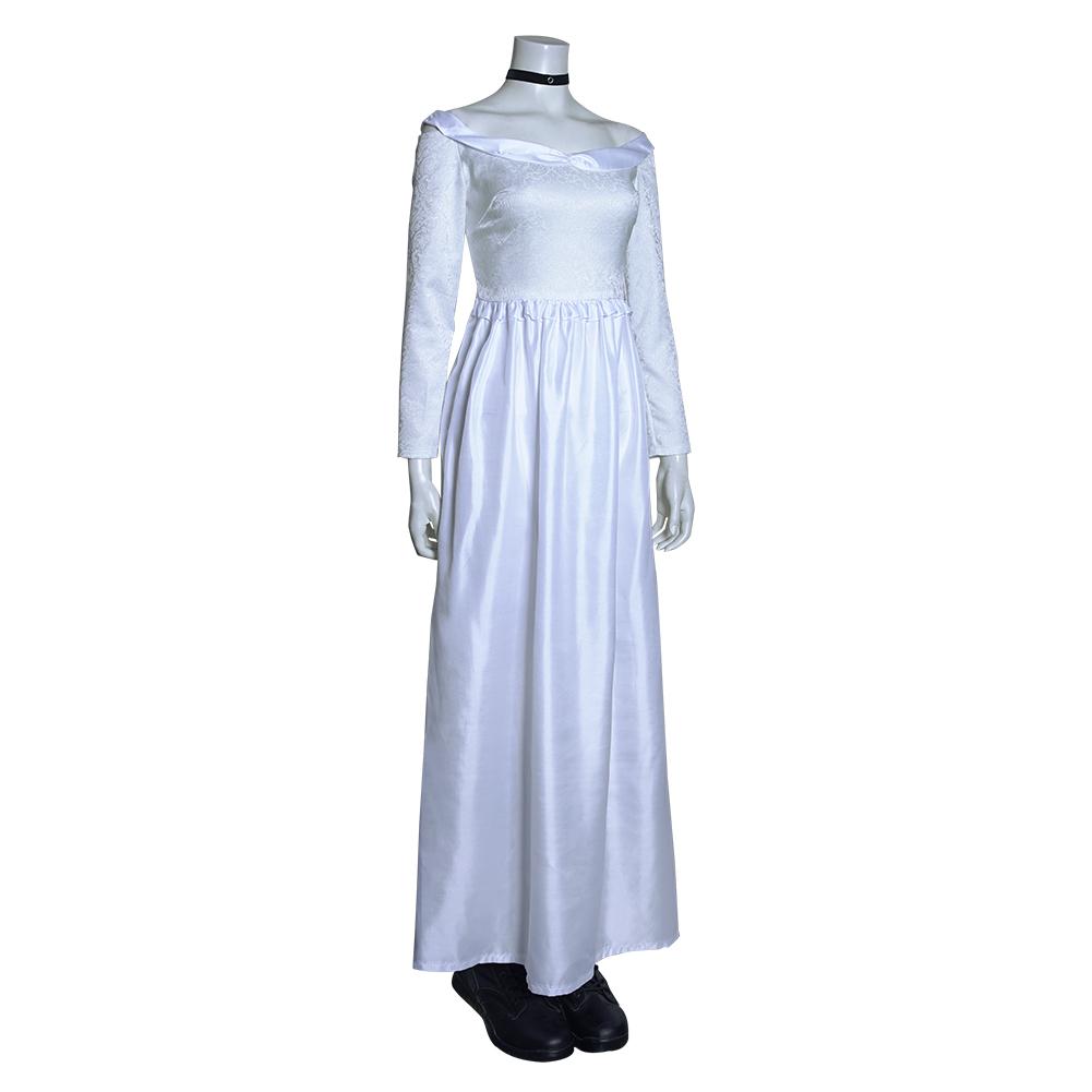Bride of Chucky Tiffany Long Dress Outfit Cosplay Costume Halloween Carnival Suit