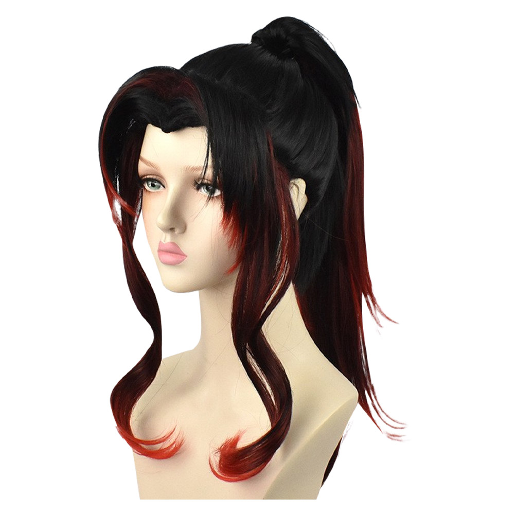 Anime Kokushibo/Tsugikuni Yoriichi Cosplay Wig Heat Resistant Synthetic Hair Halloween Carnival Props