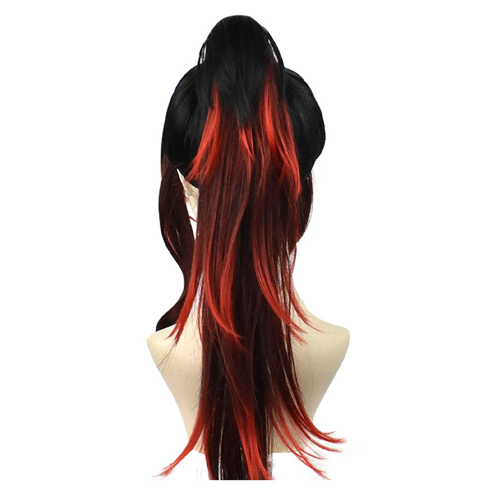 Anime Kokushibo/Tsugikuni Yoriichi Cosplay Wig Heat Resistant Synthetic Hair Halloween Carnival Props