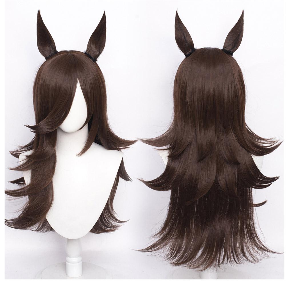 Anime Pretty Derby Rice Shower Cosplay Wig Heat Resistant Synthetic Hair Carnival Halloween Party