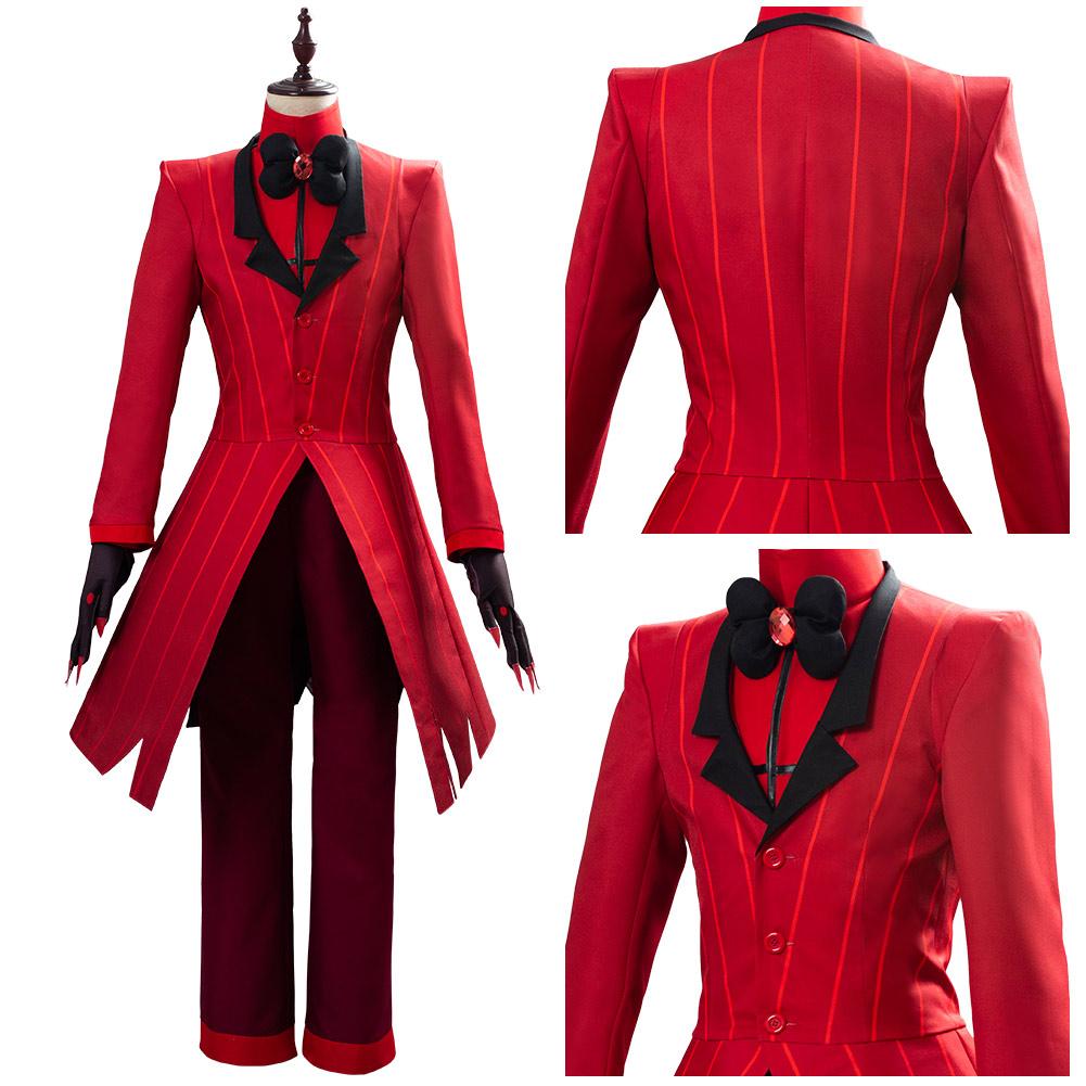 Hazbin Hotel ALASTOR Outfits Red Uniform Halloween Carnival Cosplay Costume