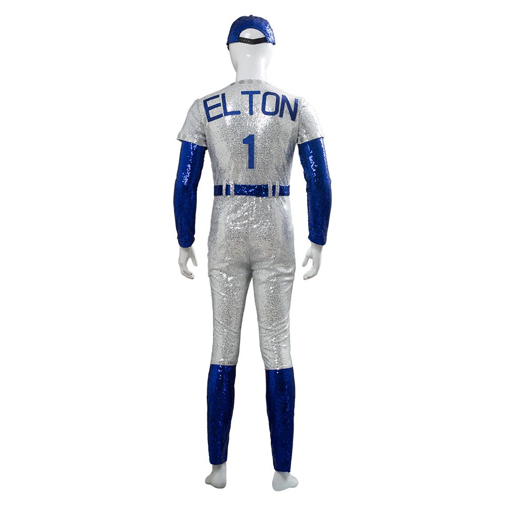 Movie Rocketman Elton John Dodgers Baseball Uniform Cosplay Costume Halloween Suit