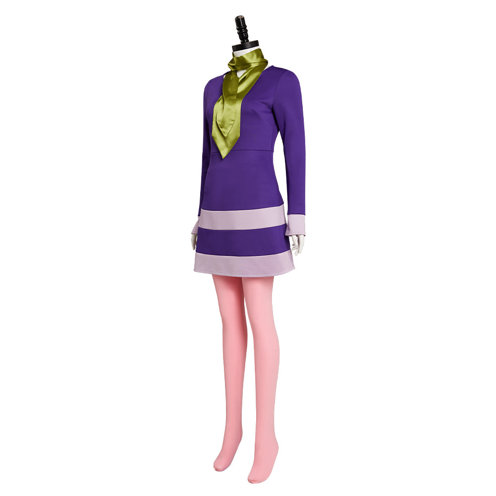 Anime Scooby Doo Where Are You Daphne Blake Cosplay Costume Skirt Dress Festival Outfit 