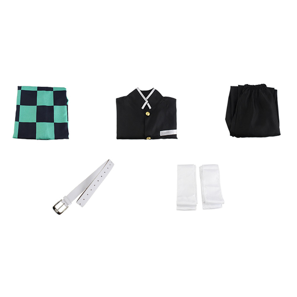 Anime Demon Slayer Kamado Tanjirou Cosplay Costume Outfits Halloween Carnival Suit