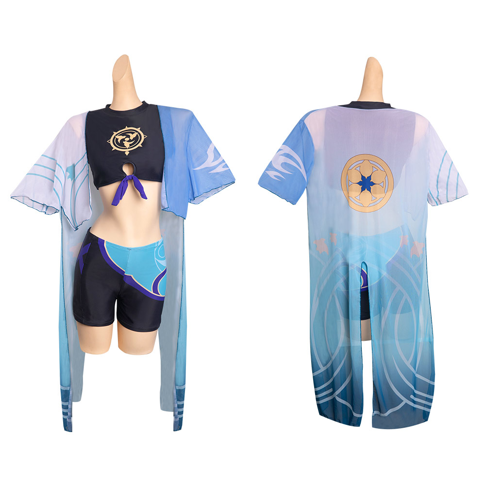 Game Genshin Impact Cosplay Costume Swimwear Outfits Halloween Carnival Suit