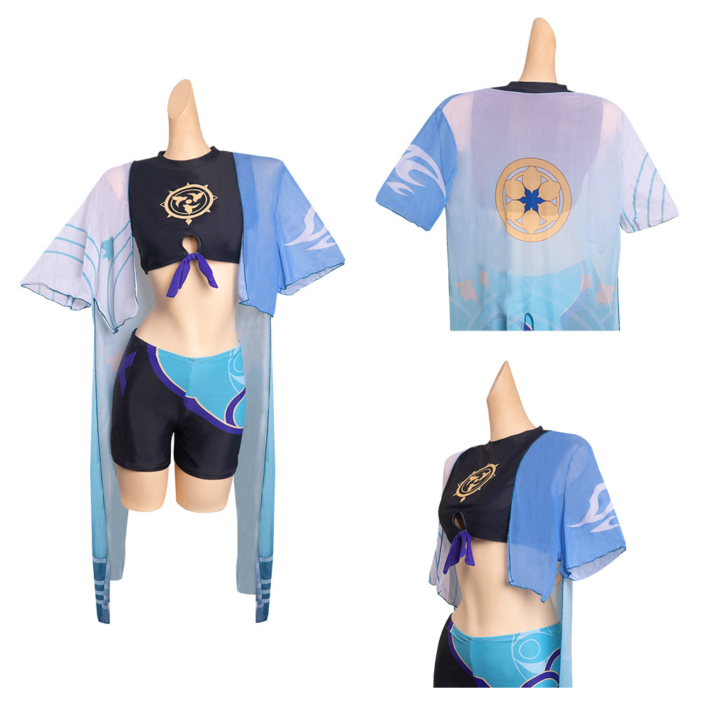 Game Genshin Impact Cosplay Costume Swimwear Outfits Halloween Carnival Suit