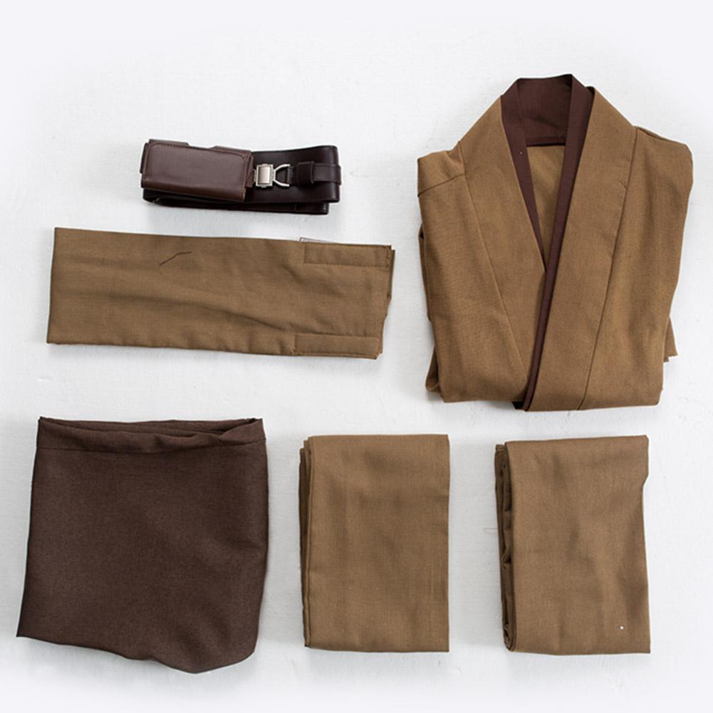 Movie Star Wars Kenobi Jedi TUNIC Outfits Brown Version No Cloak Halloween Carnival Suit Cosplay Costume