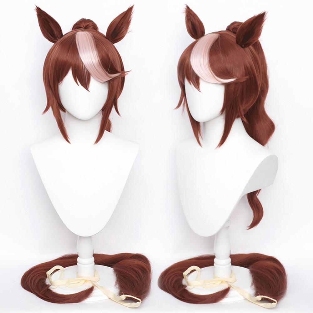 Anime Pretty Derby Tokai Teio Cosplay Wig Heat Resistant Synthetic Hair Carnival Halloween Party