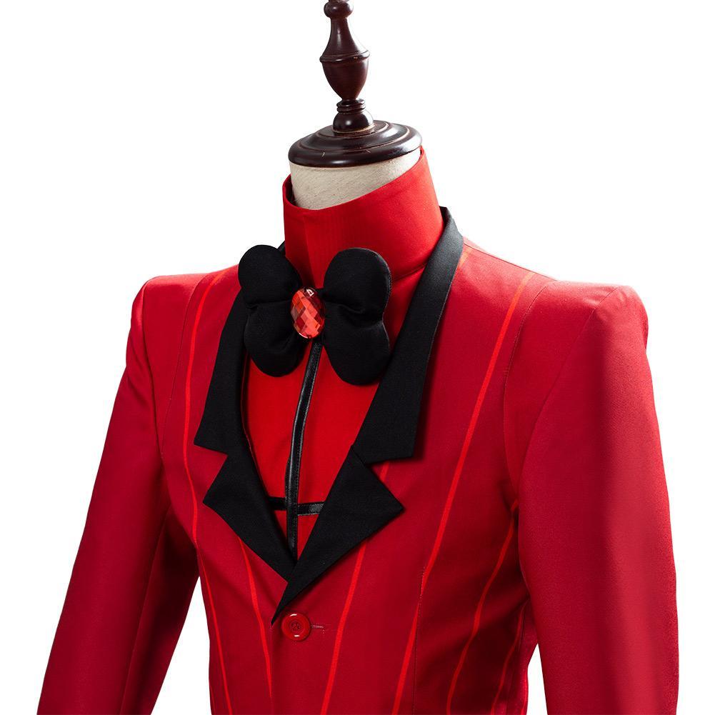 Hazbin Hotel ALASTOR Outfits Red Uniform Halloween Carnival Cosplay Costume