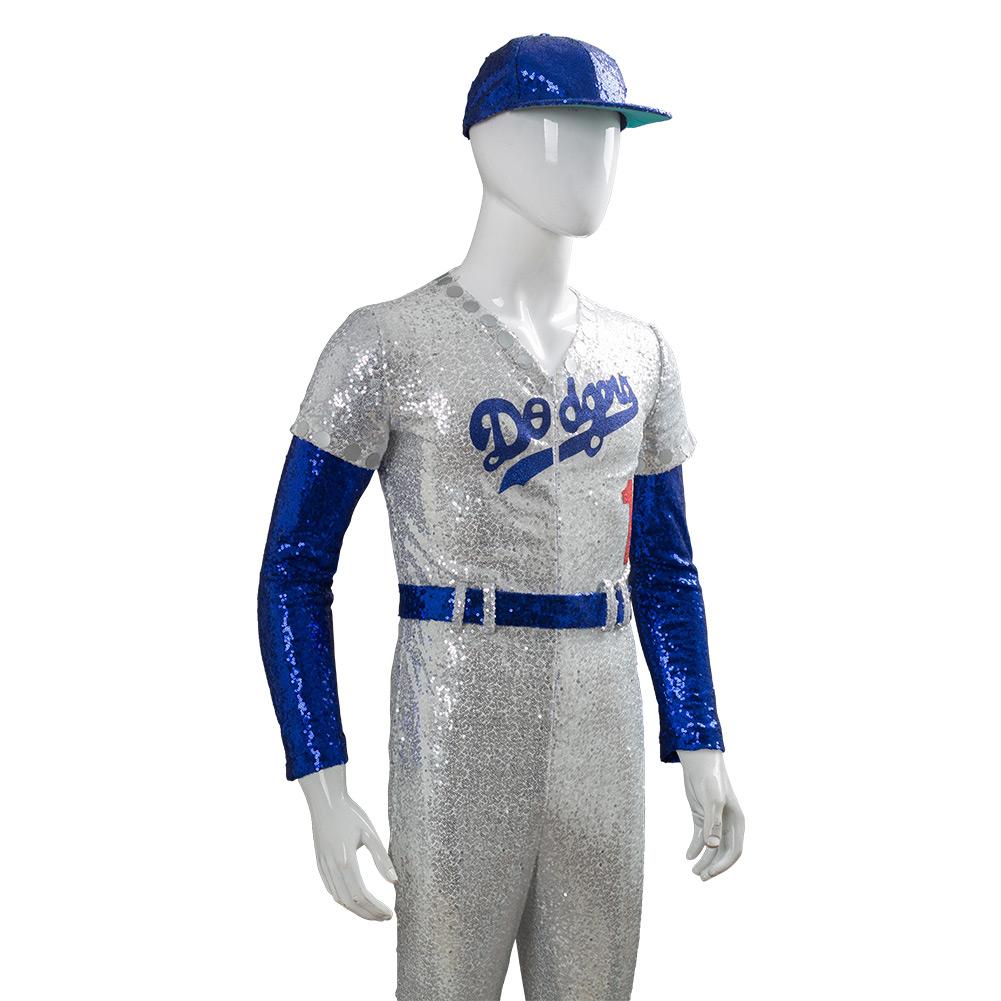 Movie Rocketman Elton John Dodgers Baseball Uniform Cosplay Costume Halloween Suit