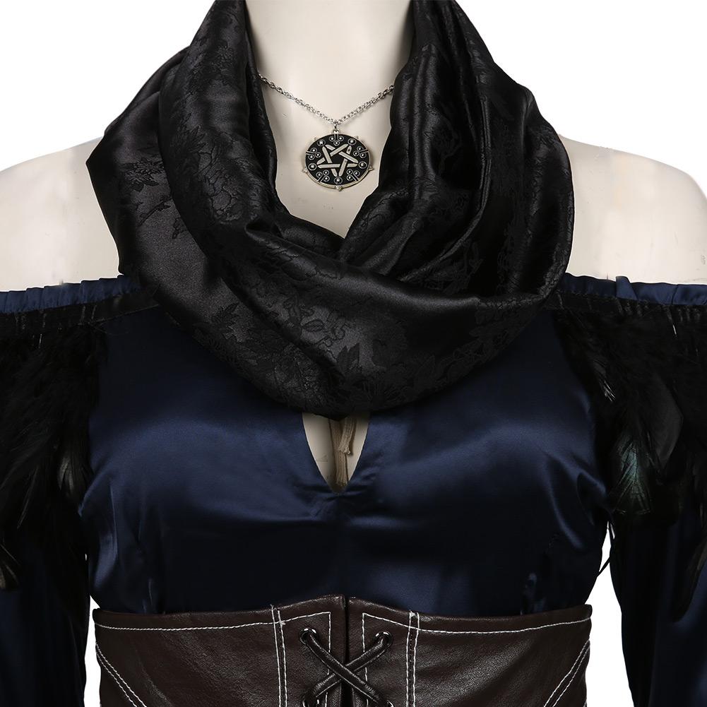 The Witcher 3: Wild Hunt-Yennefer Top Skirt Outfits Cosplay Costume Halloween Carnival Suit