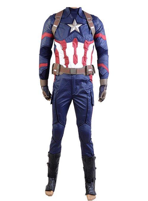 Captain America: Civil War Steve Rogers Uniform Cosplay Costume Outfits Halloween Carnival Party Suit
