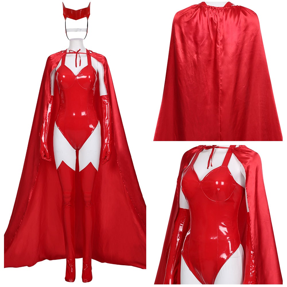 TV WandaVision- Scarlet Witch Wanda Maximoff Cosplay Costume Festival Christmas Carnival Party Outfit Suit Sexy