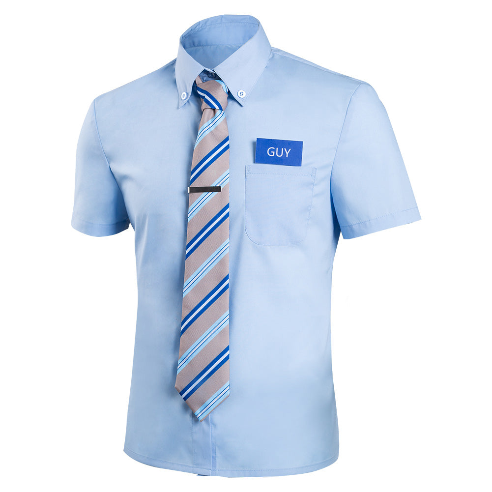 Movie FREE GUY Shirt Cosplay Costume Festival Party Outfit 